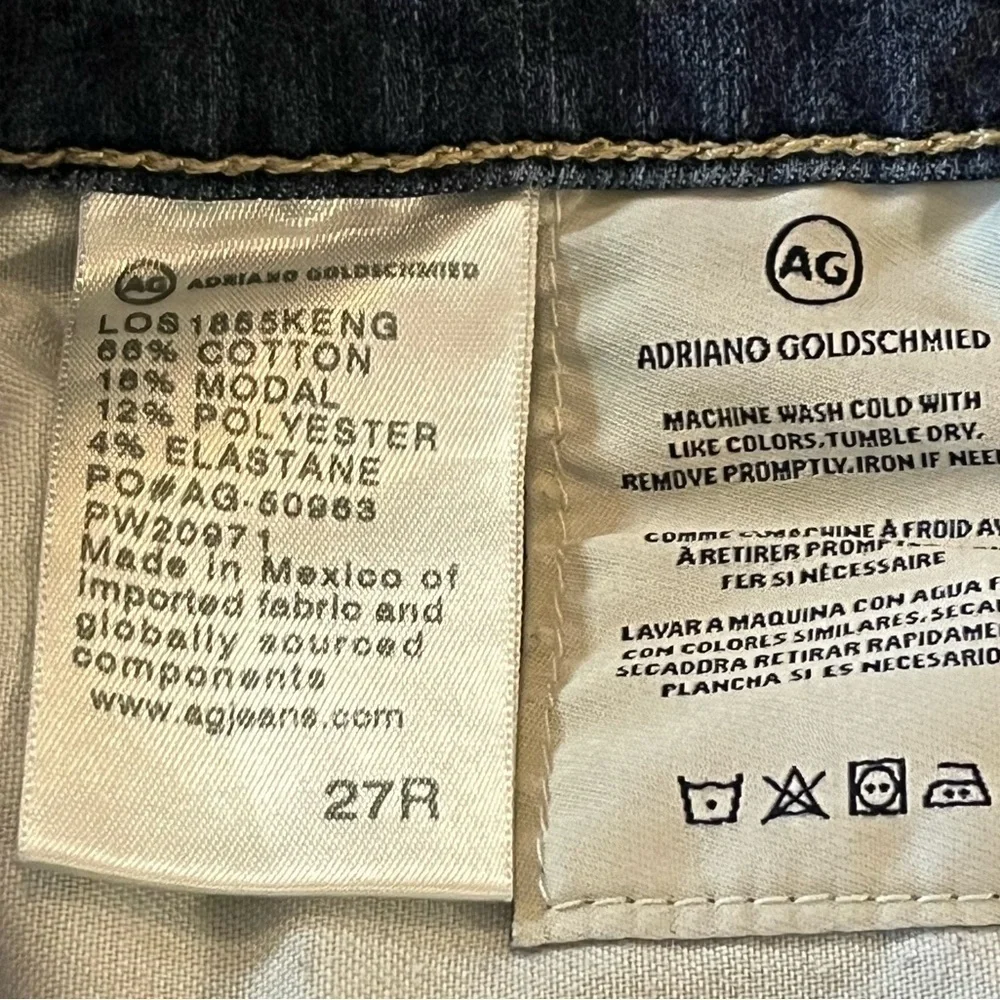 AG Contour 360 Prima Ankle Cigarette Ankle Jeans 27 Adriano Goldschmied